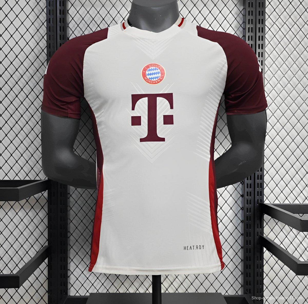 25/26 Player Version Bayern Munich Training White Wine Jersey