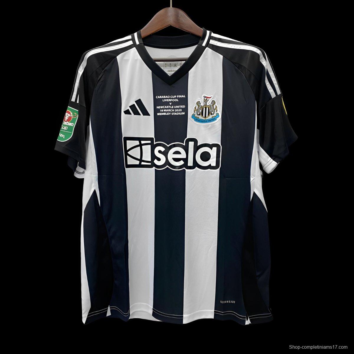 24/25 Newcastle United  CARABAO CUP Final EFL Customized  VS Liverpool Home Jersey
