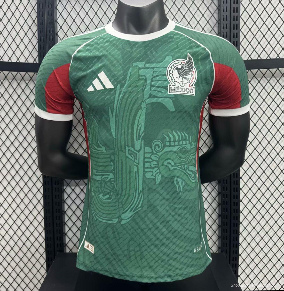 Player Version 2025 Mexico Green Dragon Pattern Pre-Match Jersey