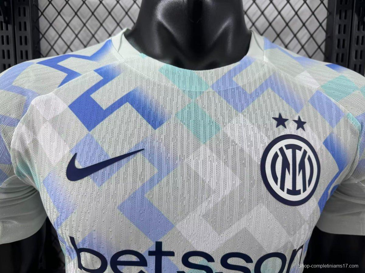 Player Version 25/26 Inter Milan Away White Jersey With Sponsor