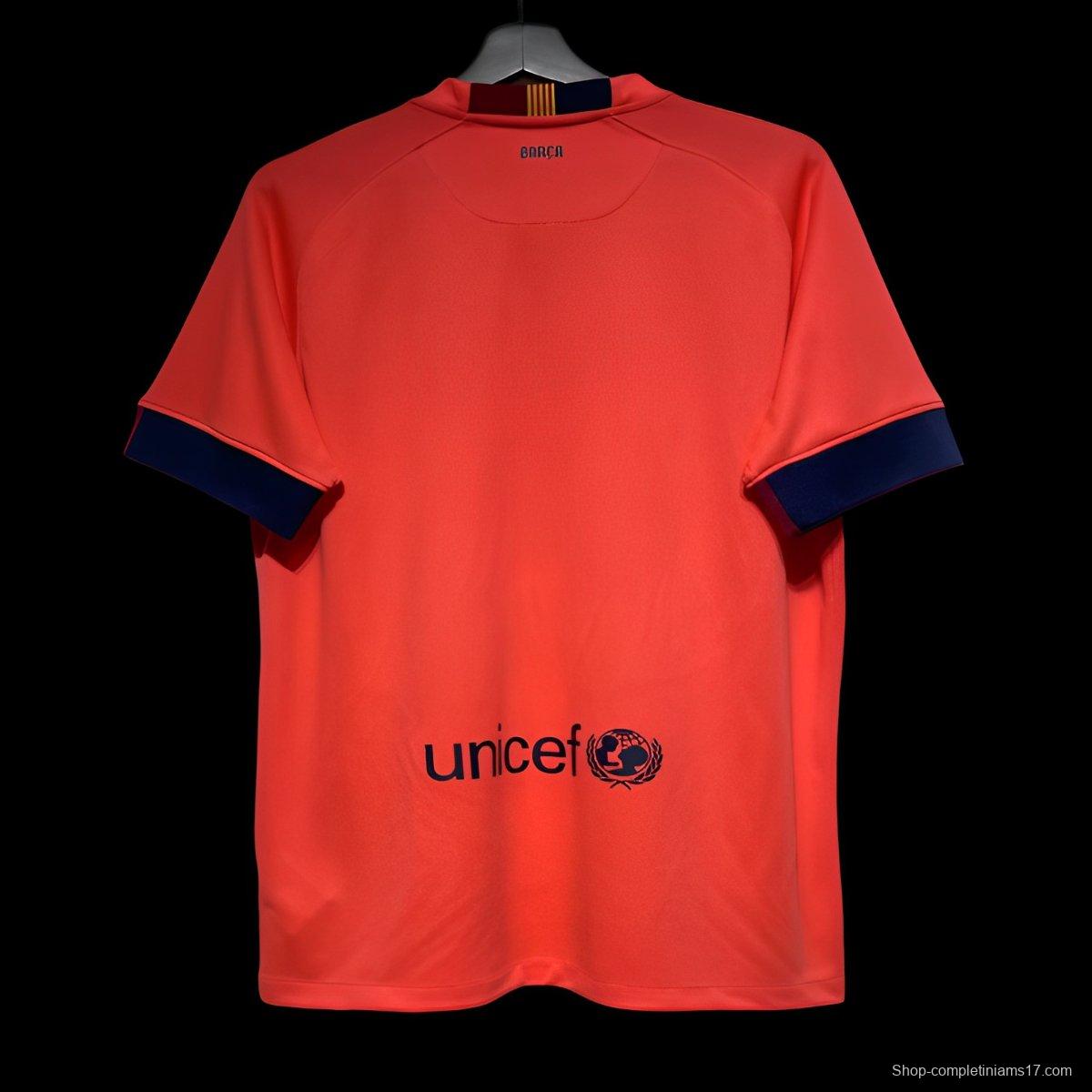 Retro 14/15 Barcelona Away Orange Jersey