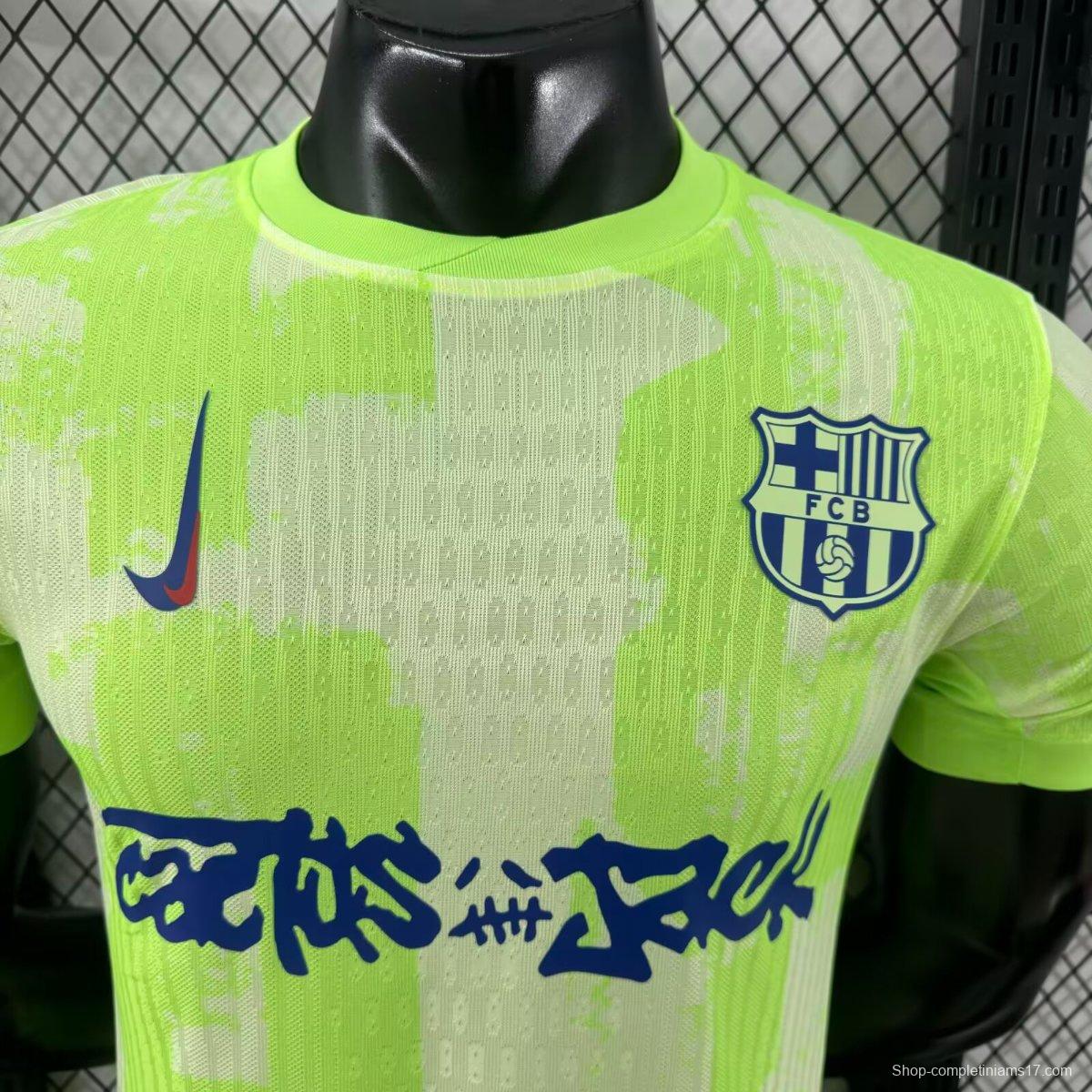 24/25 Barcelona x Travis Scott Third Green Jersey