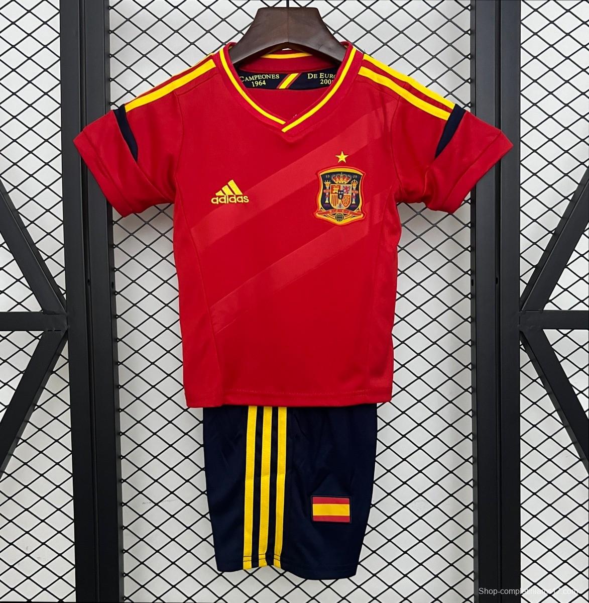 Retro 2012 Kids Spain Home Size 16-28 Jersey