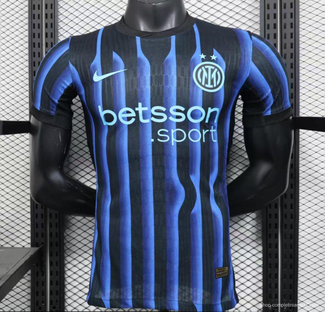 Player Version 25/26 Inter Milan Home Jersey Without Sponsor