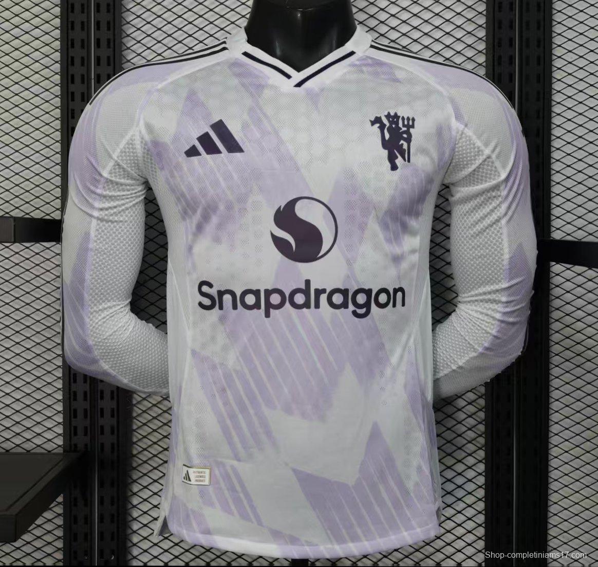Player Version 25/26 Manchester United Away Long Sleeve Jersey