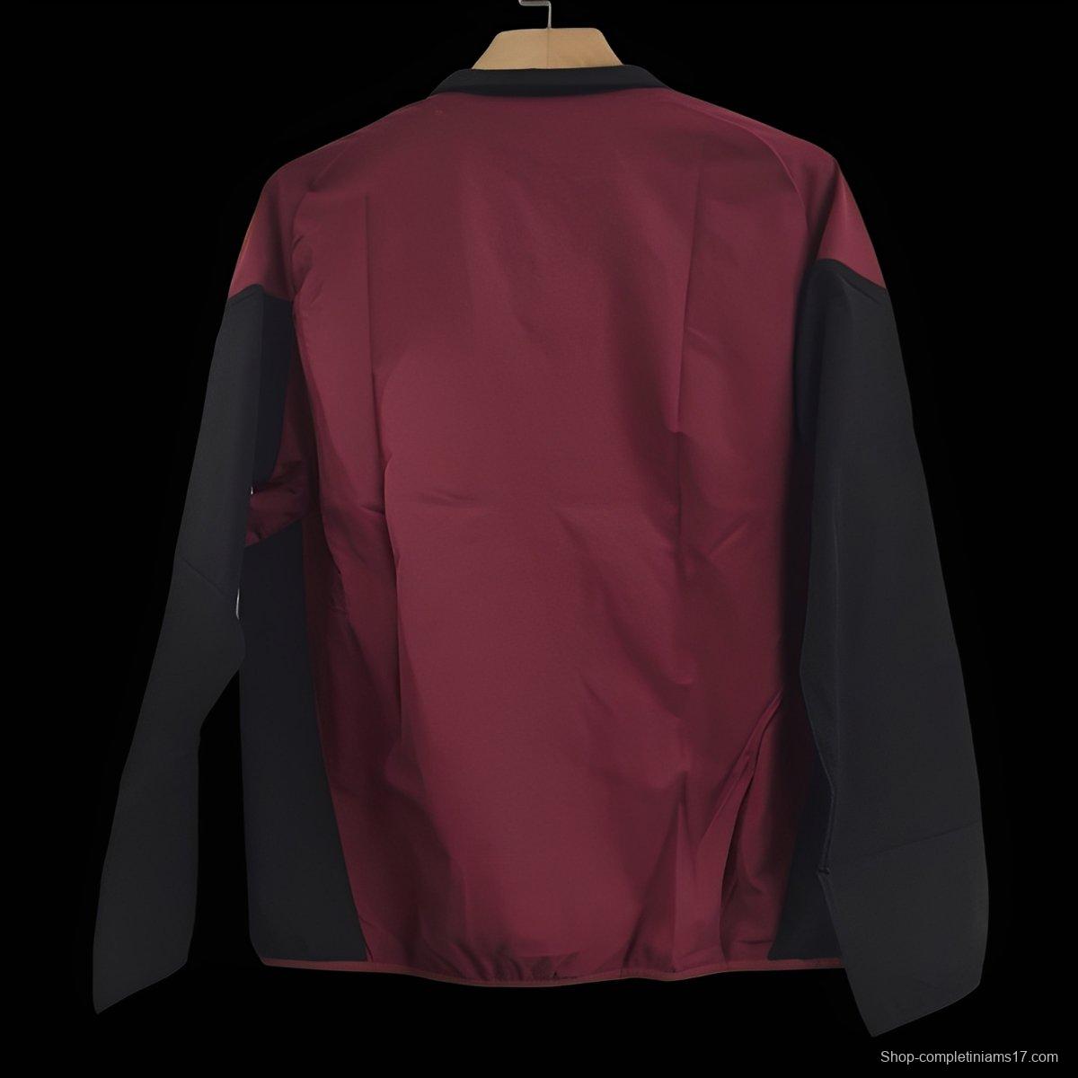 25/26 Roma Wine/Black Full Zipper Windbreaker