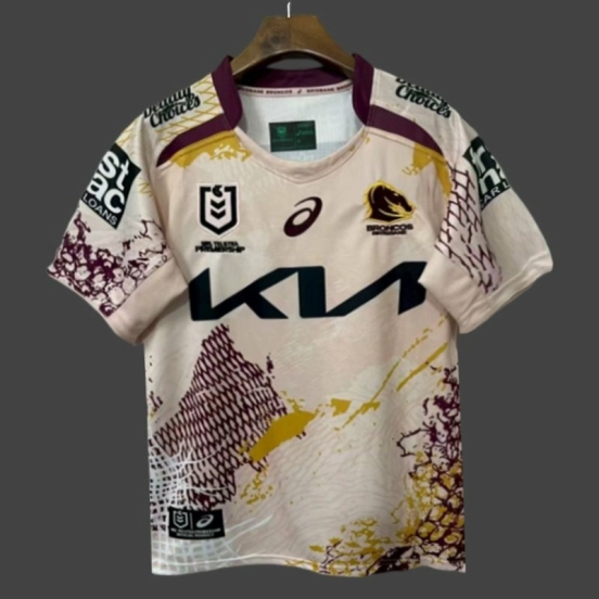 25/26 Brisbane Broncos White with Indigenous Art Jersey