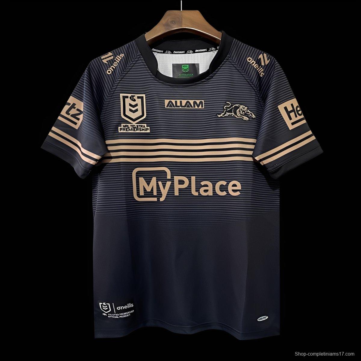 2026 Penrith Panthers Black with Gold Stripes Away Jersey