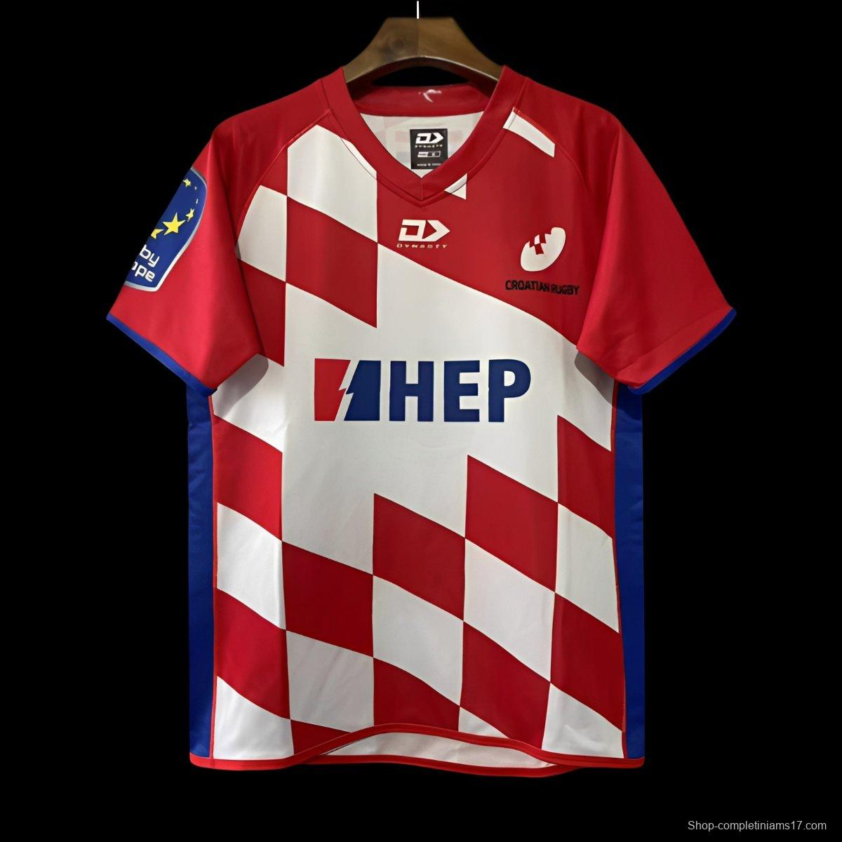 2026 Croatia Red and White Checkerboard Pattern Jersey