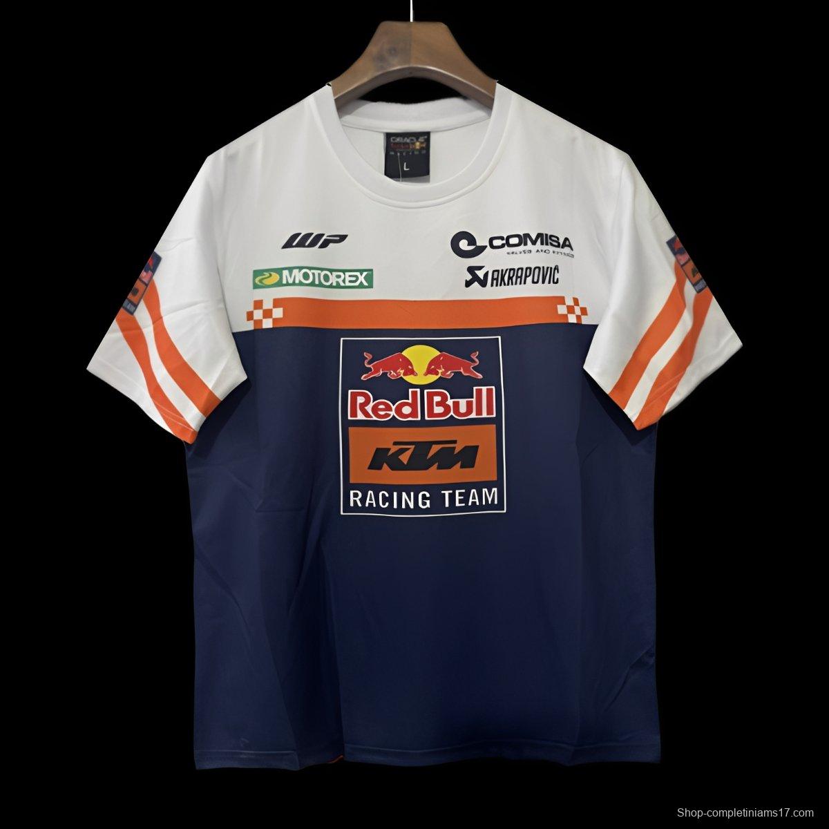 2025 F1 Red Bull KTM Racing Team Navy and White with Orange Stripes Jersey