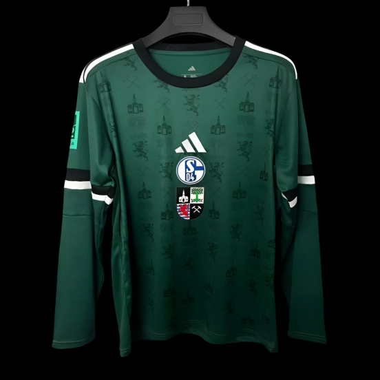 25/26 Schalke 04 Green 150Th Anniversary Long Sleeve Jersey