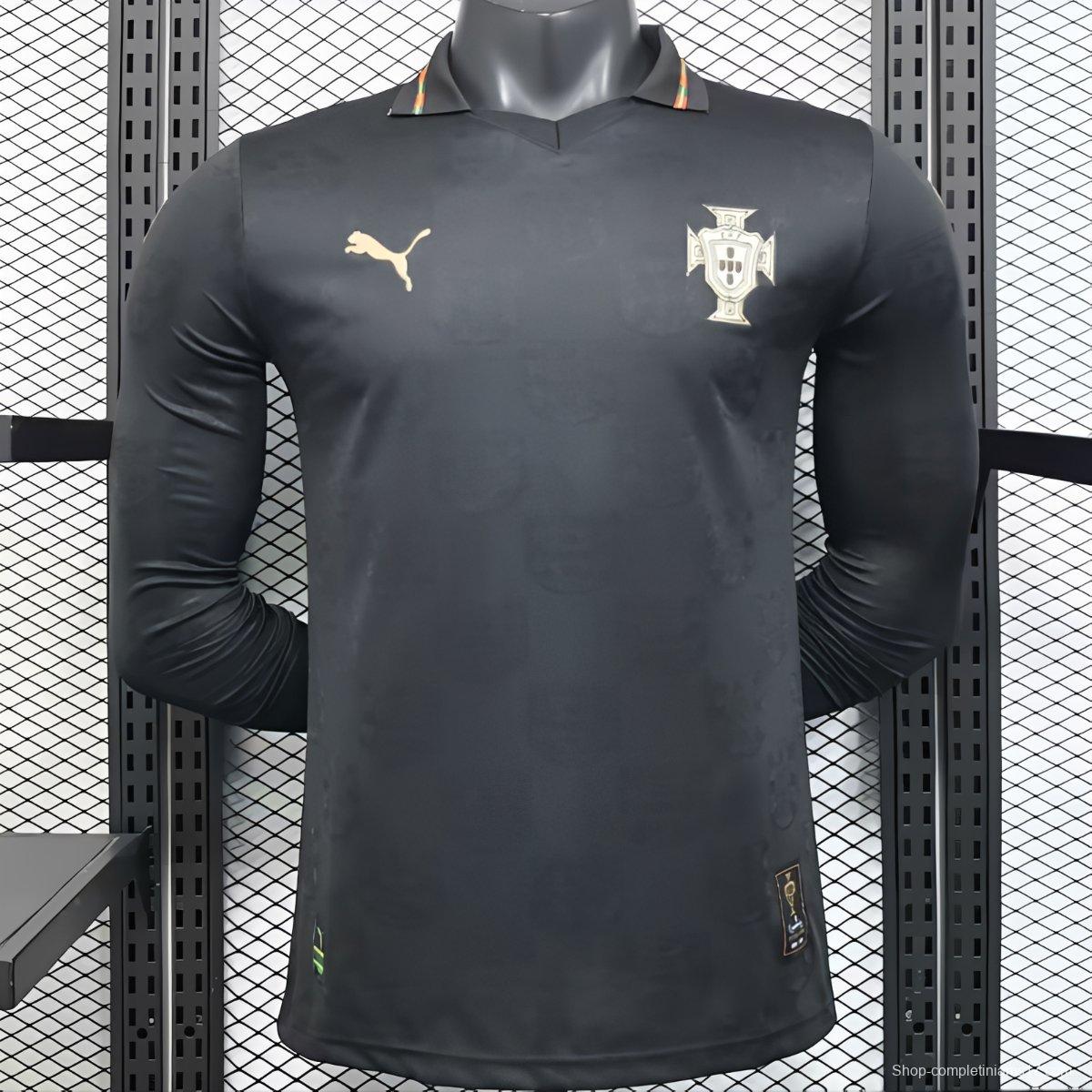 Player Version 2026 Portugal Goalkeeper Dark Grey Long Sleeve Jersey