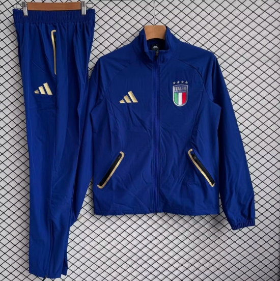 25/26 Italy Blue Full zipper Jacket Tracksuit+ long pants