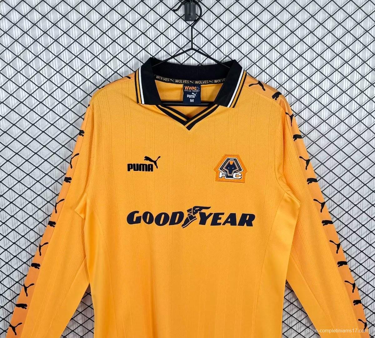 Retro 98/99 Wolverhampton Wanderers Home Long Sleeve Jersey