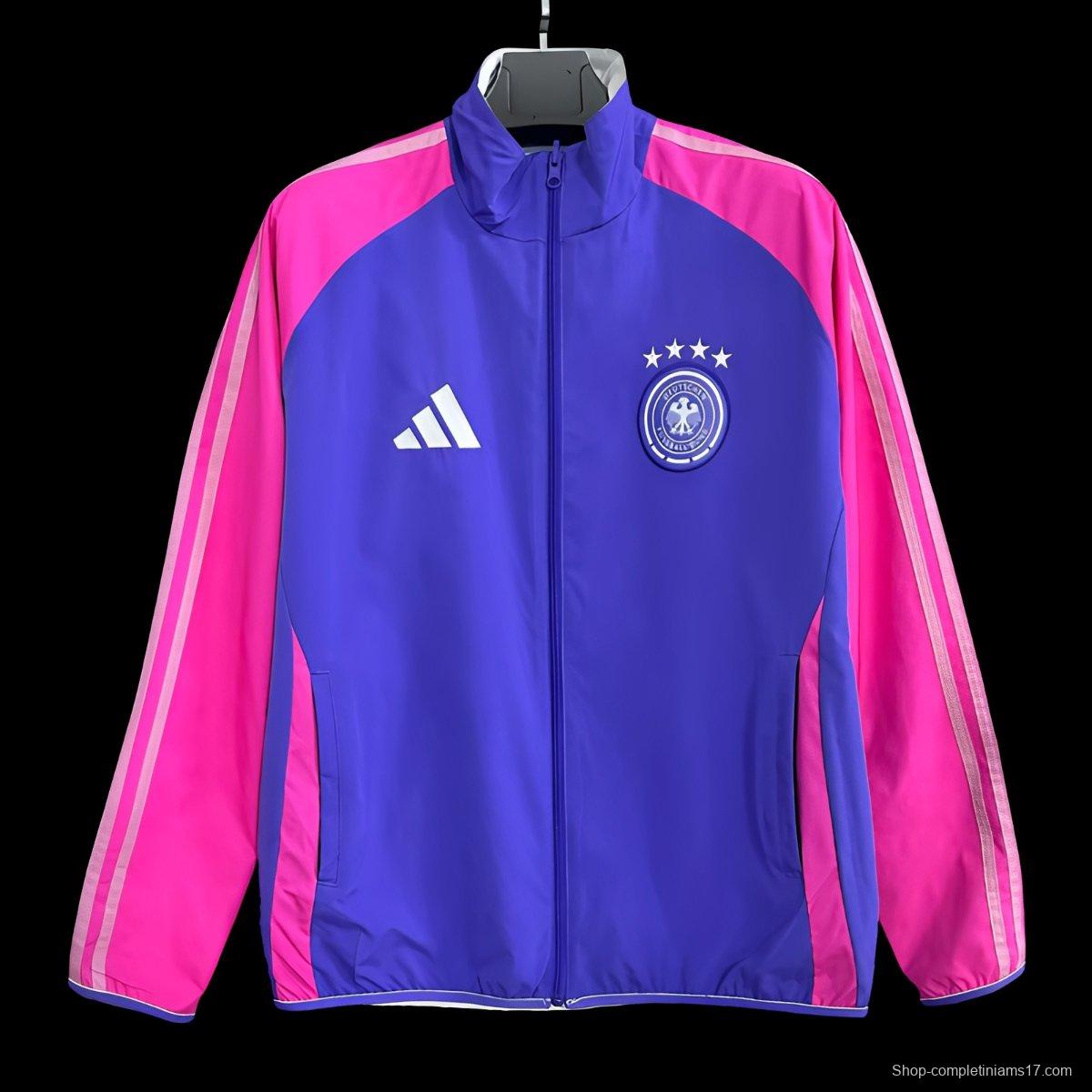 2026 Germany Purple/Blue Full Zipper Windbreaker