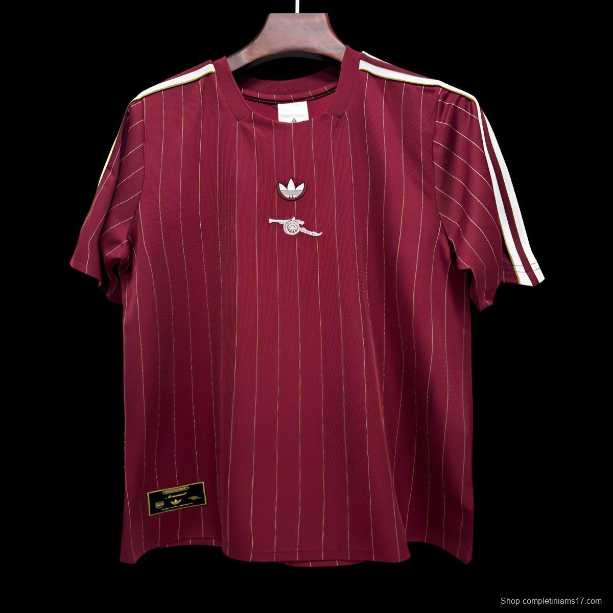 2026 Arsenal Adidas Terrace Icons Maroon Jersey