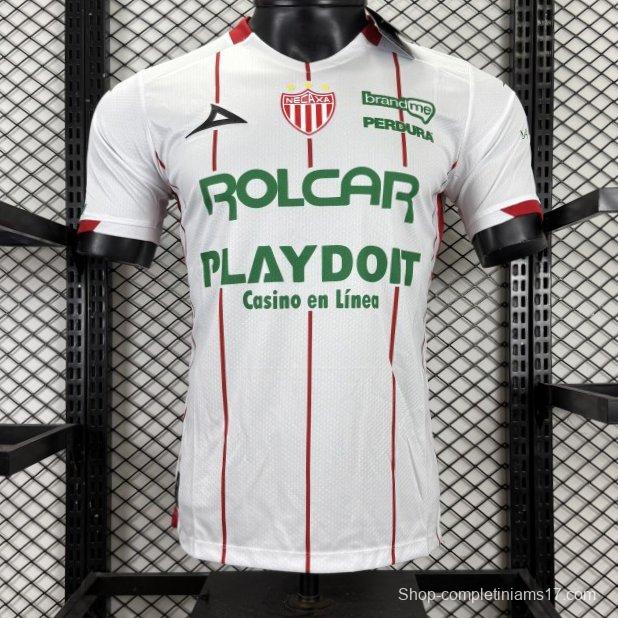 Player Version 25/26 Club Necaxa White with Red Pinstripe Jersey