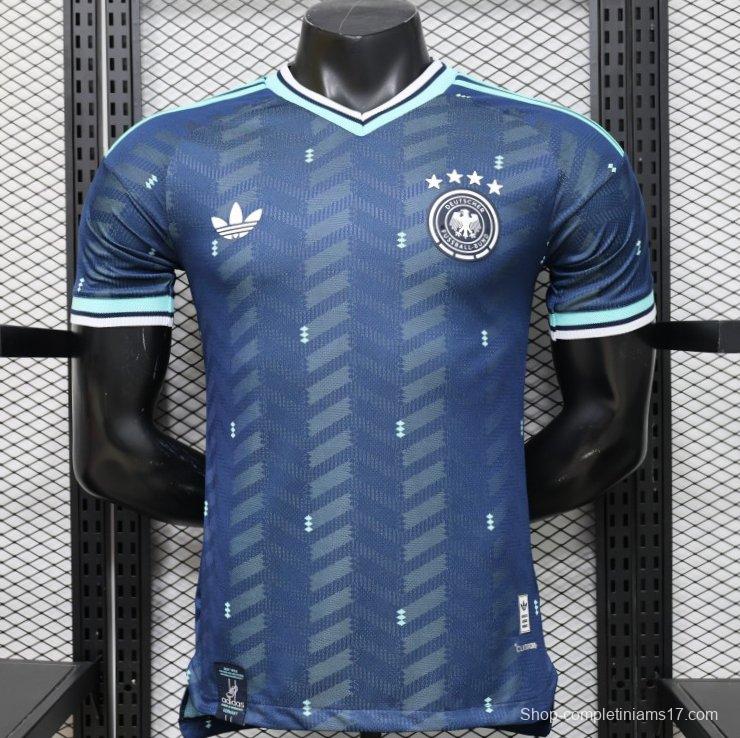 Player Version 2026 Germany  Navy Blue with Zigzag Pattern Away Jersey