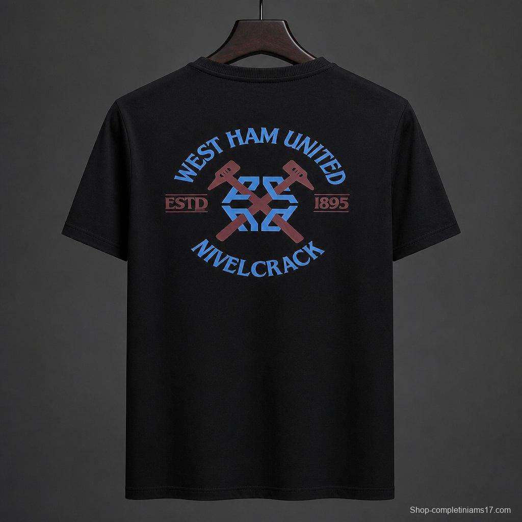 26/27 West Ham United NVLCRK Crest Men's Black Football T-Shirt