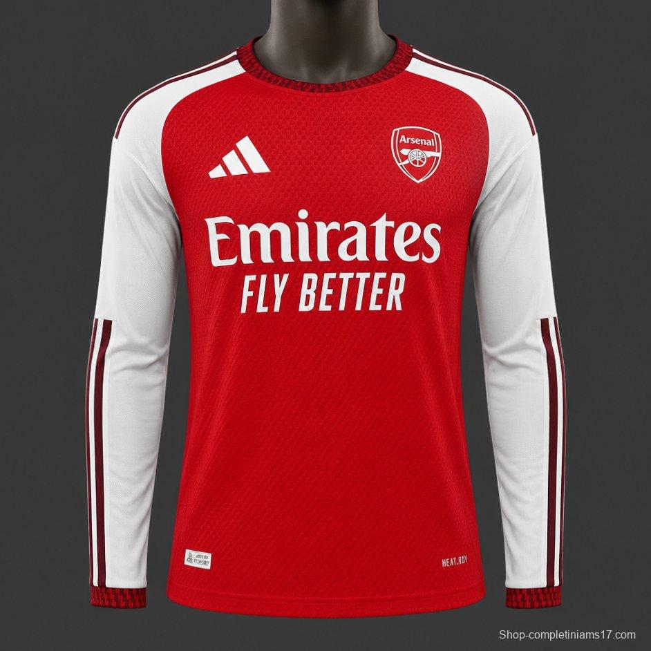 Player Version 26/27 Arsenal Home Long Sleeve Jersey