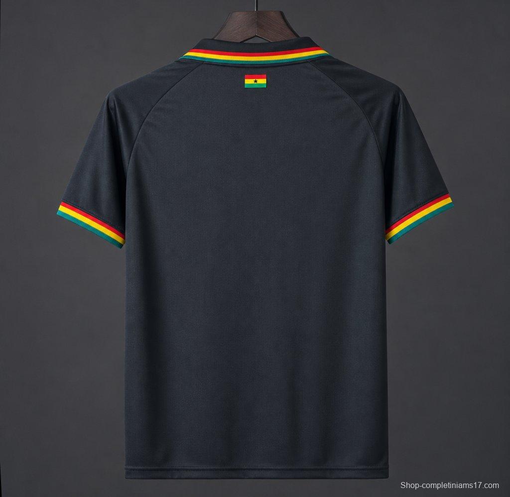 2026 Ghana Heritage Collection Black Polo Jersey.