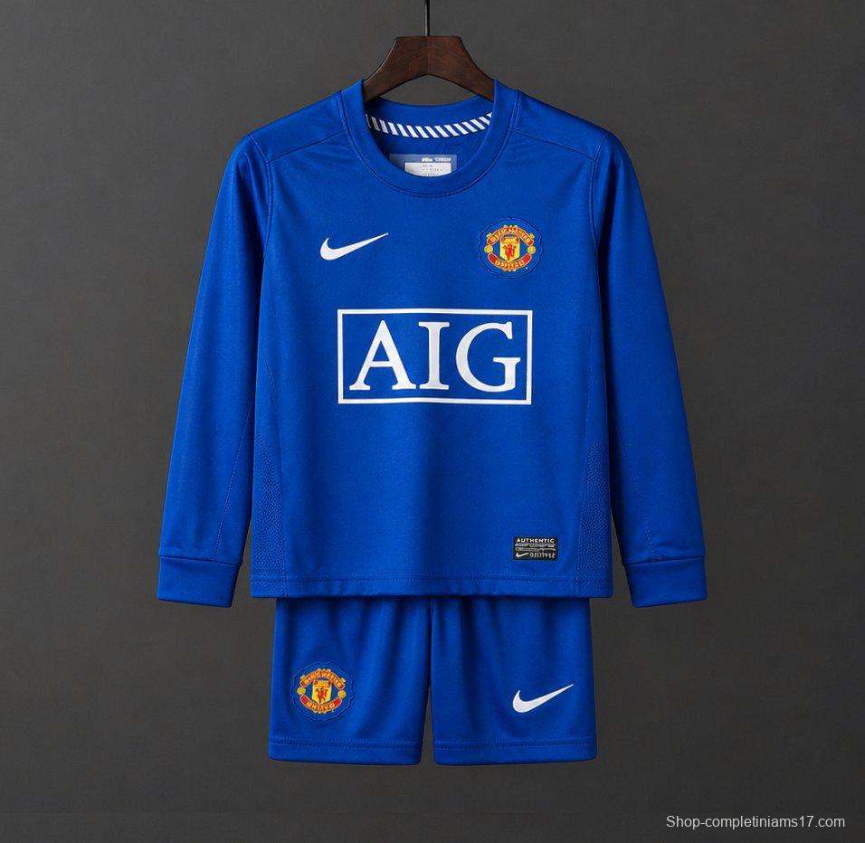 Retro Kids 08/09 Manchester United Long Sleeve Third Jersey