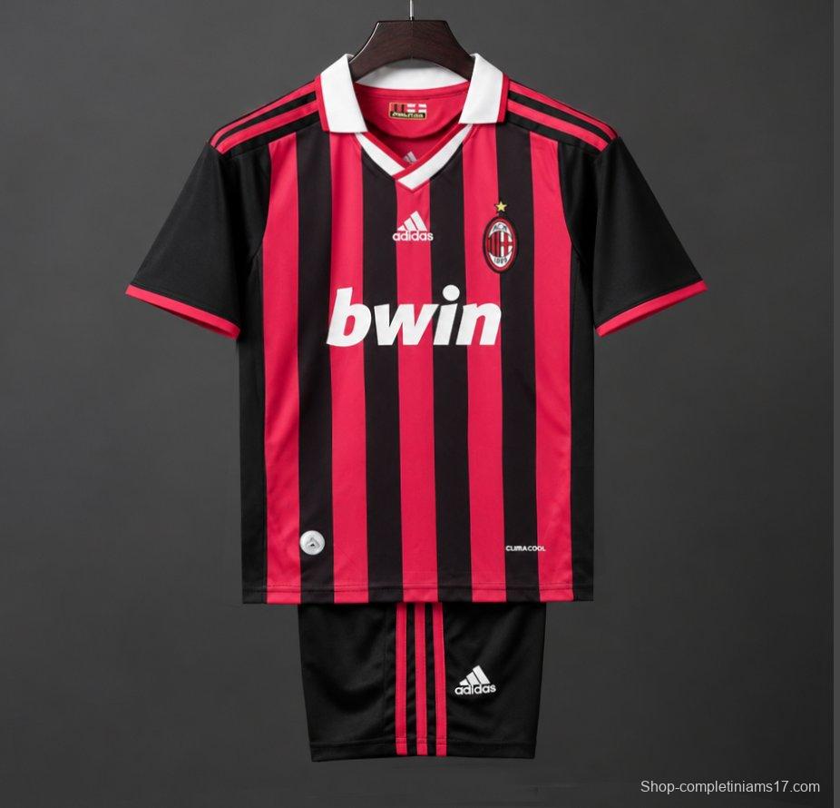 Retro Kids 09/10 AC Milan Home Jersey