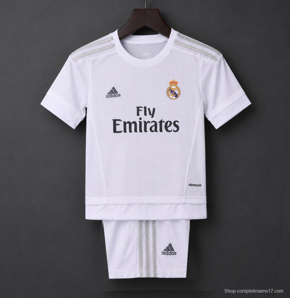 Retro Kids 15/16 Real Madrid Home Jersey