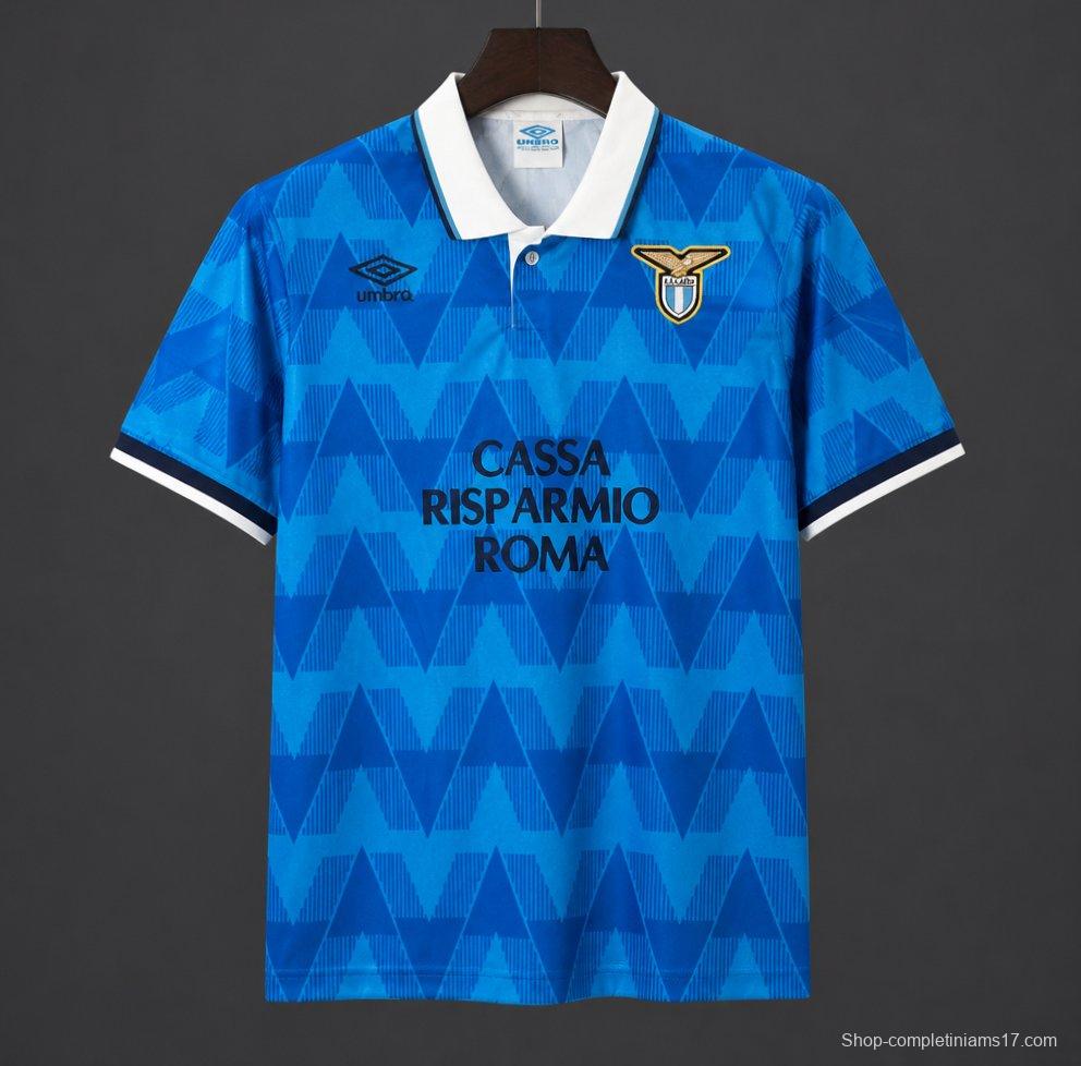 Retro 89/90 Lazio Home Blue Jersey