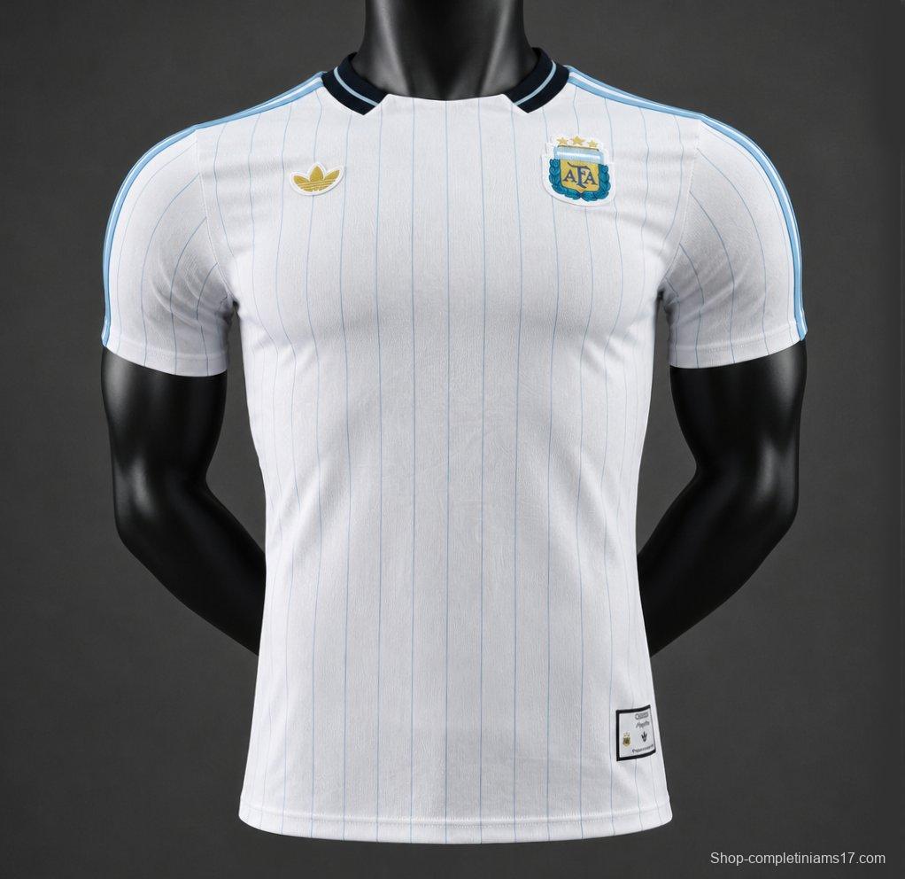 Player Version 2026 Argentina "Terrace Icons" Subtle Light Blue Pinstripes Jersey