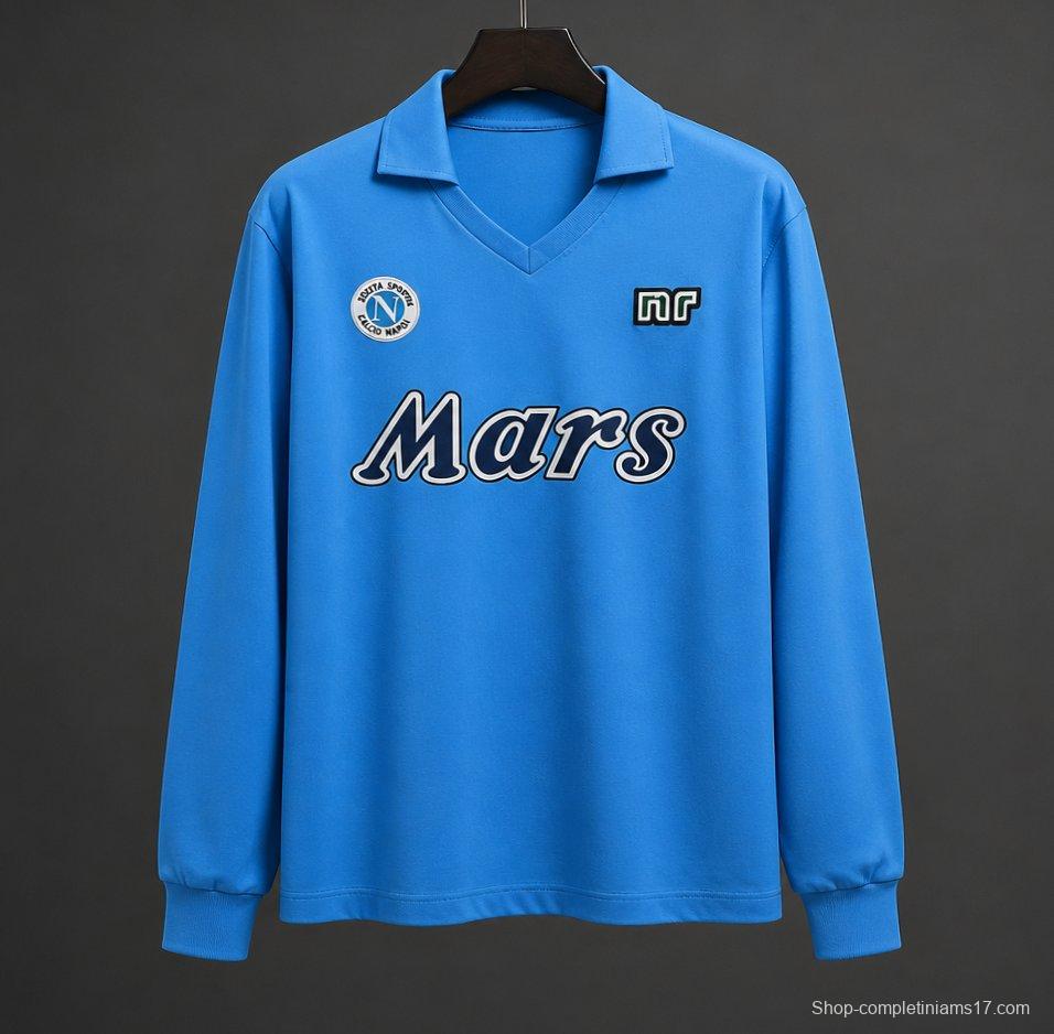 Retro 89/90 SSC Napoli Home Long SLeeve Jersey