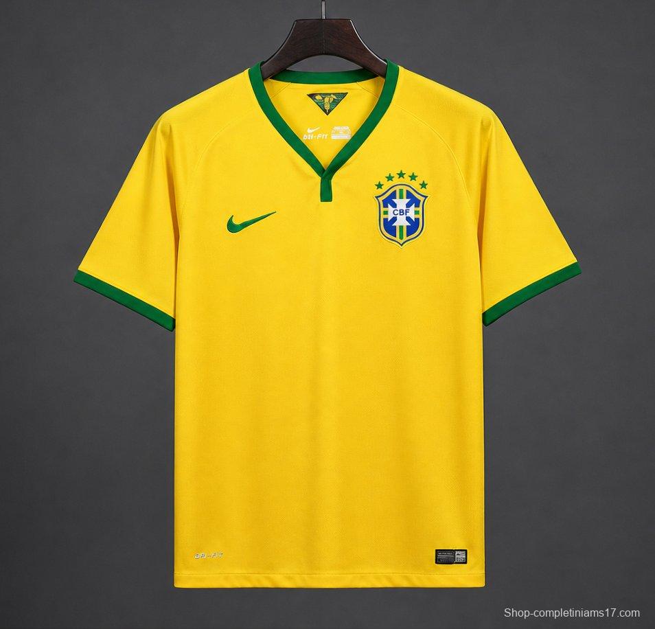 Retro 2014 Brazil Home Jersey