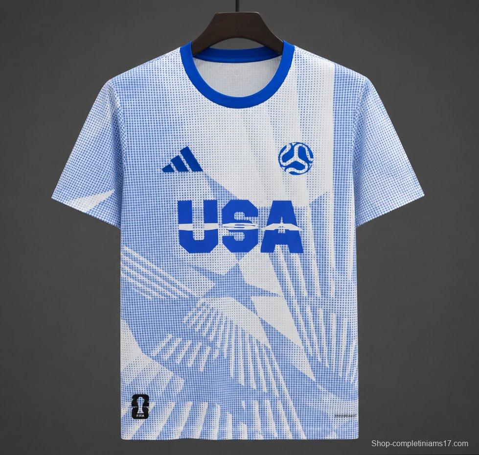 2026 USA Blue/White Pre-Match Jersey