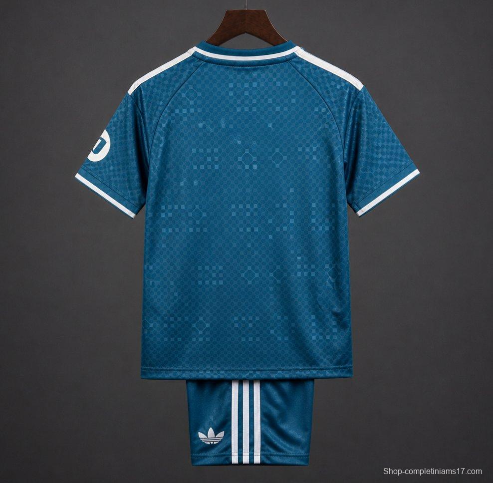26/27 Kids Real Madrid Teal Away Jersey Kit