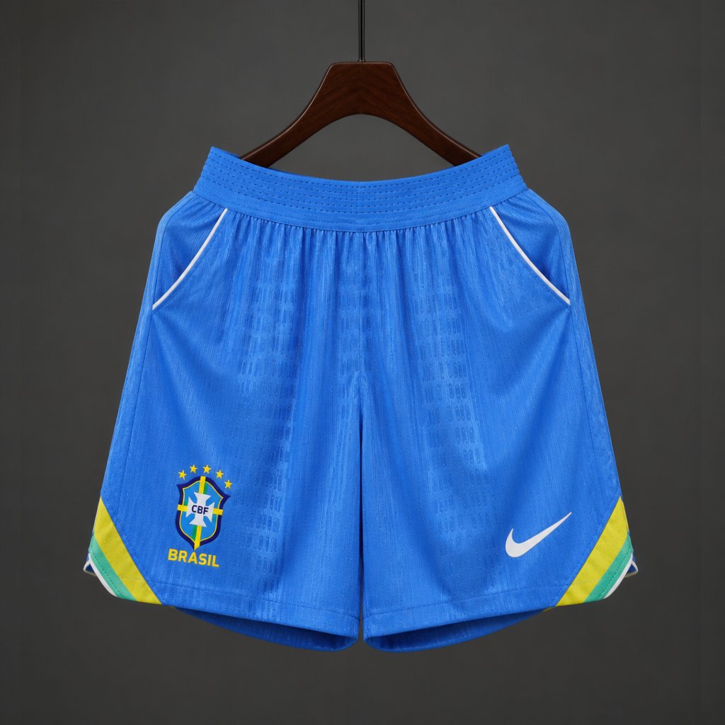 Player Version 26/27 Brazil  Royal Blue Jacquard Stripe Away Shorts