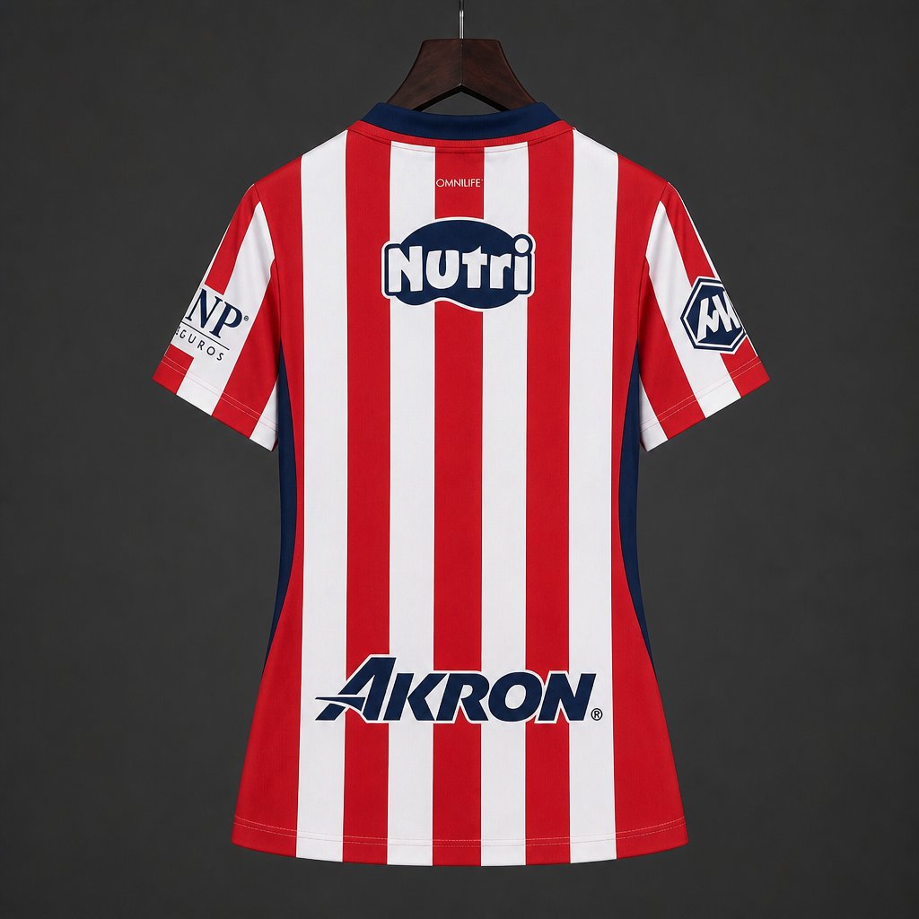 26/27 Women Chivas Home Red White Stripes Jersey